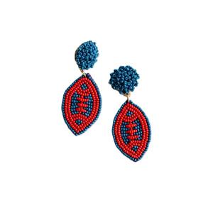Pendientes colgantes elegantes con diseño floral bordado con cuentas de semillas para niñas - Product Image 5