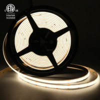 Tira de LED COB de Alta Eficiencia, 336 LED, UL ETL IP20, Tira de LED COB Flexible, 140LM/M, DC24V, 15W, 10mm, 4000K, para Iluminación Interior