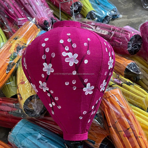 Tre truyền thống khung lụa đèn lồng cổ điển Việt thủ công cho trang trí Lụa tre Đèn Lồng tre thủ công đèn lồng - Product Image 4