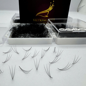 Extensiones de Pestañas Ultra Rápidas Preformadas, Volumen 3D, 0.1 15mm, PBT Coreano, Cachemira, Negro Mate, Curvatura CC, Fáciles de Aplicar - Product Image 3
