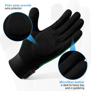 2026 Custom Logo And Color Polyester Garden <b>Gloves</b> For Adults Thorn-Proof Simple Design Quality Leather Material - Product Image 3