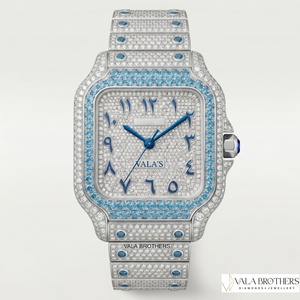 Reloj de Lujo Mossinate de Acero Inoxidable Plateado en Oferta, con Brillantes Diamantes y Diseño Resistente al Agua - Product Image 4