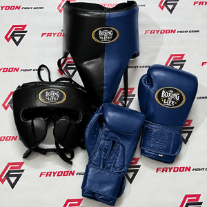 ชุดฝึกซ้อมมวยสีดำและสีแดงแบบปรับได้ ยี่ห้อ No Boxing No Life พร้อมถุงมือหนังแท้ สายรัดปรับได้ อุปกรณ์ป้องกันศีรษะและอวัยวะเพศชาย - Product Image 3