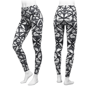 Leggings Deportivos de Poliéster para Mujer, Transpirables, Sin Costuras, de Cintura Alta, con Estampado Geométrico - Product Image 3