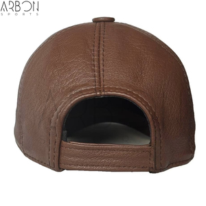 Nouvelles casquettes en cuir marron vieilli faites à la main, tendance, personnalisées, de marque, vintage, très demandées, service OEM ODM, prix de gros - Product Image 3