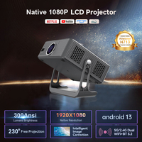 Projecteur intelligent T7LCD, modèle le plus vendu, fonctionnant sous le système d'exploitation Android 13.0
