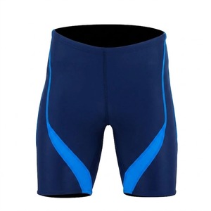 Shorts de compression bleus pour hommes, taille haute, séchage rapide, sportifs, avec poche arrière, pour la course à pied, vente en gros - Product Image 1