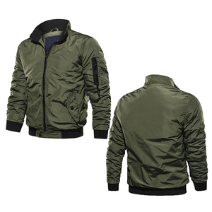 Blouson bomber décontracté pour homme, coupe ajustée, tissu tissé uni, doudoune d'hiver de haute qualité - Product Image 3
