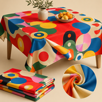 Nappe de mahjong pliable colorée, nappe carrée en Polyester imprimée abstraite moderne, décoration de table pour la maison, nappe pour soirée de jeu