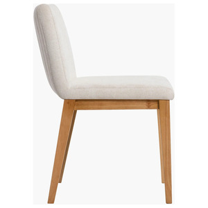 <b>Beige</b> Fabric Dining Chair Upholstered Side Chair Wooden Leg Side Seat for Dining Room Home Hotel - Product Image 3