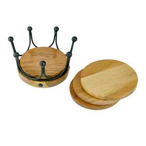 Ensemble de sous-verres en bois modernes pour tasses à café, tasses à thé et verres à boire, avec un design élégant pour la maison, le bureau et la table à manger - Product Image 1