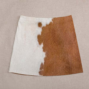 Falda Casual de Cuero Vacuno para Mujer, Color Sólido, Corte Ajustado, Ecológica, de Alta Calidad, Lavable, Anti- - Product Image 3