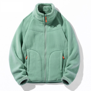 Veste en fourrure 100% laine personnalisée pour l'hiver, veste imprimée sur toute la surface, veste en polaire sherpa surdimensionnée, veste en laine moelleuse pour hommes - Product Image 2