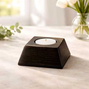 Wooden <b>tea</b> candle holder - Product Image 2