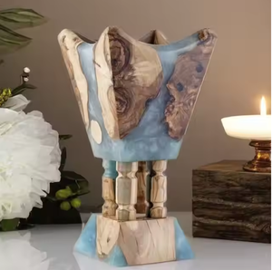 Porta Incienso de Resina y Madera Hecho a Mano de Primera Calidad para un Ambiente Doméstico Tranquilo, Meditación y Regalos Con Consideración - Product Image 4