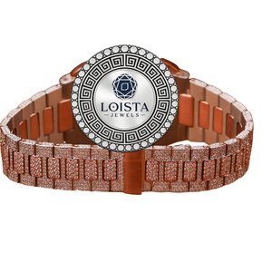 Montre en quartz carrée sertie de diamants Moissanite, entièrement sertie de pierres, chiffres arabes, fonctionnelle, pour homme et femme, LOISTA JEWELS - Product Image 4