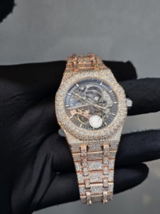 Reloj de Pulsera Mecánico de Edición Limitada de Alta Calidad con Diamantes Moissanite ETA para Hombre, Correa de Acero Inoxidable, Estilo Hip Hop - Product Image 2