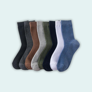 Chaussettes hautes en coton pour hommes et femmes, usage quotidien, qualité ODM, couleur unie, décontractées, professionnelles, anti-bactériennes, côtelées, fabriquées au Vietnam - Product Image 1