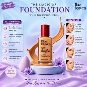 Fond de teint liquide hydratant pour fille, anti-cernes, contrôle du sébum, imperméable, résistant à la transpiration, longue tenue, effet naturel, pour tous types de peau - Product Image 1