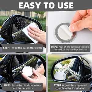 Set di 2 Specchietti Retrovisori Convessi da 2 Pollici per Auto/SUV/Moto/Camion/Rimorchi/Motoslitte/Biciclette - Product Image 2