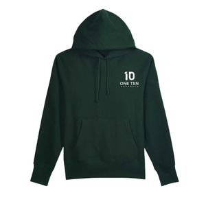 Sudadera con Capucha Verde Bosque, Corte Holgado, Informal, para Hombre, de Forro Polar, Suave y Cálida, de Manga Larga, Estilo Urbano, Personalizable - Product Image 3