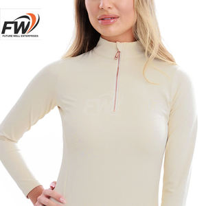 เสื้อขี่ม้าผู้หญิงแบบ OEM สกรีนโลโก้ได้ตามสั่ง ขายส่ง เสื้อระบายอากาศสำหรับขี่ม้า ยืดหยุ่นสูง ชุดกีฬาสำหรับนักขี่ม้า - Product Image 2