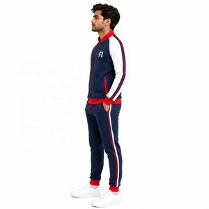 Sudadera con capucha de manga raglán para hombre, conjunto deportivo con cremallera, chándal, corte regular, cuello vuelto, diseño con bolsillos, B2B USA - Product Image 4