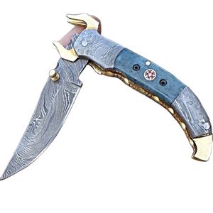 2019มีดพับล็อคด้านในทำมือดามัสกัส - Product Image 1