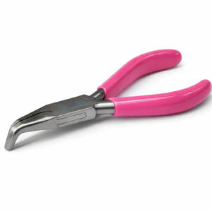 Alicates de acero inoxidable para anillas de unión con punta curvada y ranurada, herramienta duradera para joyería, abalorios, envoltura de alambre y manualidades. - Product Image 3