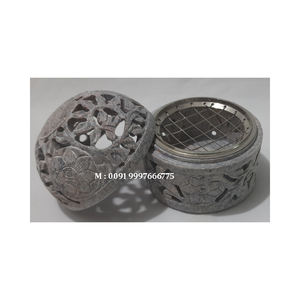 Quemador de Incienso de Piedra de Savia Natural Tallado a Mano, Forma Redonda con Diseño Clásico Hecho a Mano, Utilizado para Decoración del Hogar y Regalos - Product Image 6