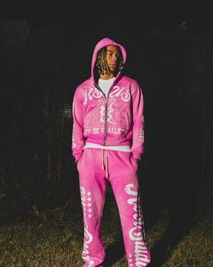 Dream Session Hoodie <b>Tracksuit</b> Full Zipper Fleece Sweatshirt Pants Set Unisex Casual Autumn Wear Solid Streetwear Regular Fit - Product Image 5
