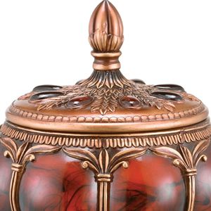 Portagioie Decorativo in Stile Vittoriano, Alto 29 cm, in Poliresina, Elegante Soluzione di Conservazione per i Tuoi Preziosi Oggetti - Product Image 3