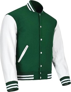 Varsity <b>Jacket</b> for <b>Men</b> & Women Custom logo Varsity Letterman <b>leather</b> sleeve <b>Jacket</b> Choose Your Own Color and Size - Product Image 5