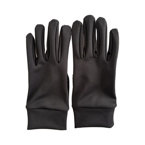 Gants de cyclisme unisexes en polaire polyester avec logo personnalisé, antidérapants, à doigts complets, noirs, pour le ski et la pêche, vente en gros - Product Image 4
