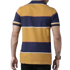 Polo rayé pour homme à manches courtes, décontracté, respirant, idéal pour le golf, vente en gros directe usine - Product Image 2
