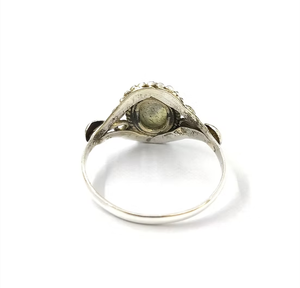 Oval <b>Labradorite</b> Sterling Silver Statement <b>Ring</b> Handmade Filigree Statement Jewelry For Unisex - Product Image 4