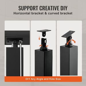 Poteau de garde-corps en acier de 42 po x 2 po x 2 po avec dispositifs d'assistance en acier inoxydable SUS304 pour trous de rampe d'escalier - Product Image 5