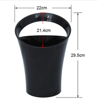Seau à glace en plastique noir avec poignée, bac à boissons pour bière, champagne, fête, bar, club