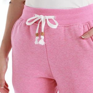 Jogging pour femmes OEM, couleur rose, qualité exceptionnelle, décontracté, taille haute, avec cordon de serrage, pour la vente en gros - Product Image 3