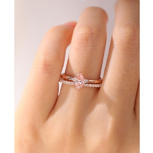 Bagues en or de luxe pour femmes avec diamants de laboratoire IGI taille marquise brillante, 14K 18K, pour fiançailles, mariage, bijoux de mariée - Product Image 1