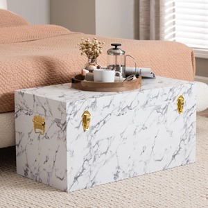 Elegant Marble Texture Storage Trunk Perfect For Bedroom Living Room Organization And Gift Presentation Wholesale From India - Product Image 6