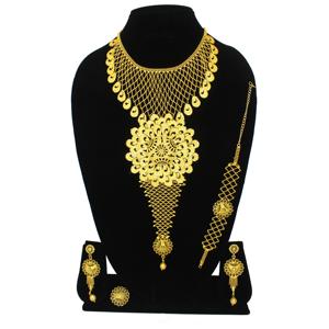 Fournitures de bijouterie Bijoux indiens pour femmes Parure de bijouterie de mariage Dubai plaqué rhodium Vente en gros de boucles d'oreilles dubai en cuivre - Product Image 1