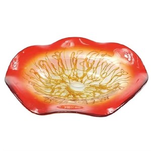 Superbe Assiette Murale Décorative en Verre Soufflé à la Main, Série Moulin à Vent Multicolore, Violet, pour la Maison, les Mariages et les Festivals - Product Image 2