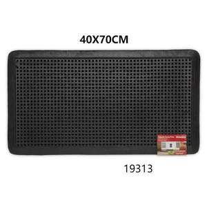 FELPUDO GOMA PICOS Tapete de Goma Liso para Puerta 19313 (40x70) Antideslizante Delgado para Uso Doméstico - Product Image 1