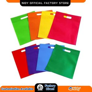 ถุงช้อปปิ้งแบบไม่ทอ NIDY Plain D Cut ใช้ซ้ำได้ เป็นมิตรกับสิ่งแวดล้อม เหมาะสำหรับร้านค้าปลีก ซูเปอร์มาร์เก็ต การช้อปปิ้ง และการบรรจุภัณฑ์ - Product Image 2