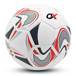 Ballon de football personnalisé Oxva Industries avec chambre à air en butyl, léger, écologique, haute rétention d'air - Vente en gros directe usine - Product Image 1
