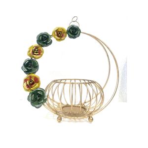 Support de bougie chauffe-plat géométrique en métal (doré) – Support moderne pour bougies chauffe-plat pour Diwali, Noël, Nouvel An – Cadeau décoratif - Product Image 1