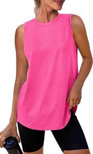 Elegante Camiseta sin Mangas Acanalada para Mujer, de Algodón Suave Elástico, Estilo Casual Ajustado, Moda de Verano, Ropa Urbana al por Mayor - Product Image 4