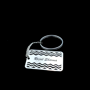 Porte-clés personnalisé en argent sterling 925, léger, imperméable, avec texte personnalisé - Product Image 3