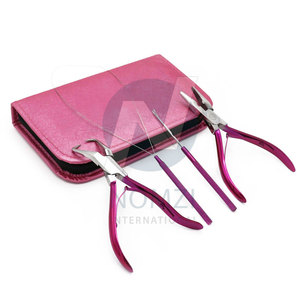 Hair Extension Tools <b>Kit</b> Rose Gold Flat <b>Beads</b> Crimping Plier Gold Duckbill Sectioning Clips C-Shape Needles Wig Thread Stainless - Product Image 6